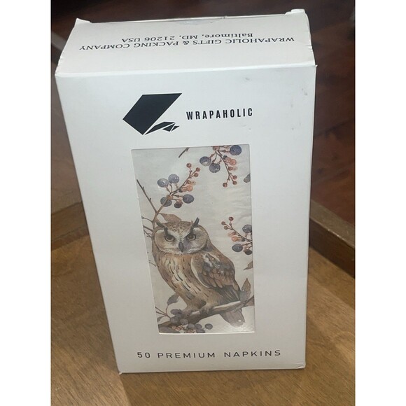 WRAPAHOLIC 50Pcs Owl  Guest Napkins - Guest Disposable Hand Towel Decopague - Picture 2 of 6